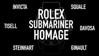 What is the Best Rolex Submariner Homage  Invicta Tisell Steinhart Squale Davosa Ginault [upl. by Brown]