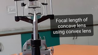 To find focal length of concave lens using convex lens  Class 12th experiments  practicals [upl. by Horan]