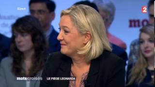 VIDEO  Affaire Léonarda  Marine Le Pen FN Mots croisés 211013 [upl. by Rhoades91]