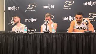 Braden Smith Fletcher Loyer and Trey KaufmanRenn talk after Purdue’s season opening win [upl. by Odlamur]