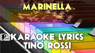 MARINELLA TINO ROSSI KARAOKE LYRICS VERSION PSR S975 [upl. by Matty29]