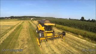 grass seeds harvesting 2015  Grassamenernte  Graszaad dorsen NewHolland CX 840 [upl. by Ehctav338]