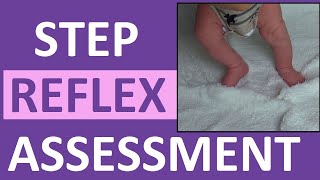 Infant Step Reflex Assessment Newborn  Pediatric Nursing NCLEX Assessment [upl. by Aillemac350]