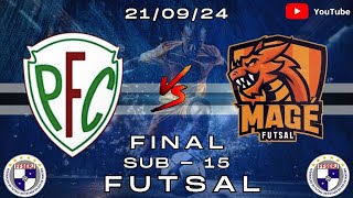 PALMEIRA X MAGÃ‰ SUB 15 FINAL CAMPEONATO CARIOCA DE FUTSAL FFSERJ 210924 [upl. by Ayak]