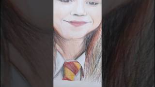 Hermione Granger  Harry Potter  The World of Art  art harrypotter drawing sketch shorts [upl. by Savadove]