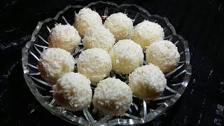 Raffaello Recipe  রাফাএলো চকলেট  Homemade Raffaello Coconut Balls  Coconut Truffles [upl. by Eimrej]