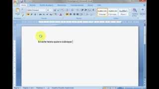 Como subrayar un texto en word [upl. by Imuyam]