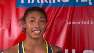 US Olympic Wrestling Trials Kennedy Blades reacts to qualifying for Paris Olympics [upl. by Henri]