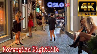 Oslo Norway 🇳🇴  Summer 2024  4K60fps HDR  Walking Tour NORWAY 🇳🇴 Girls After Midnight [upl. by Freeborn]