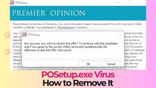 POSetupexe Malware  How to Remove It Working [upl. by Maureen]