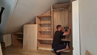 AMAZING ATTIC STORAGE CLOSET UNDER USD 500 DIY [upl. by Nivan264]