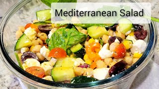 Delicious Mediterranean Salad with Simple Homemade Dressing [upl. by Pasquale]