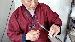 Process of Making Traditional Calligraphy Brush by Old Master Artisan [upl. by Initsed]