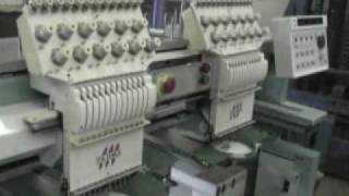 Tajima TMFXC1202 Embroidery Machine Maquina Bordadora [upl. by Adehsor834]