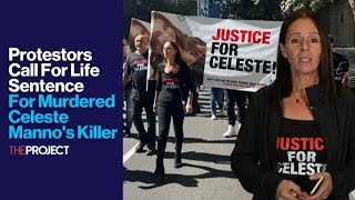 Protestors Call For Life Sentence For Murdered Celeste Mannos Killer [upl. by Arikal]