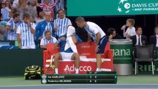 RESUMEN Ivo Karlovic CRO v Federico Delbonis ARG [upl. by Buford]