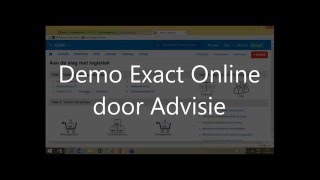 Demo Exact Online Handel  Advisie [upl. by Kletter677]