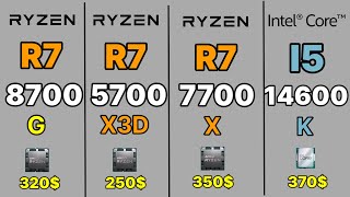 R5 5700X3D VS R7 5800X3D VS R7 8700G VS R7 7700X VS İ5 14600K RYZEN R5 5700 X3D GAMİNG BENCHMARK [upl. by Etam]