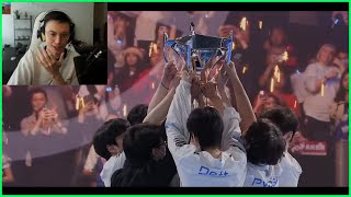 Caedrel Watches DRX Worlds Documentary  How Underdogs Made League of Legends History [upl. by Natsud]