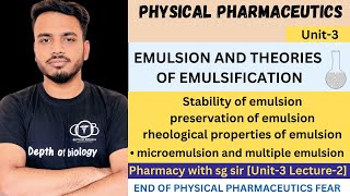 emulsion and theories of emulsification  stability of emulsion  stability of emulsion  HLB method [upl. by Vashtee]