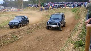 Suzuki Samurai VS Suzuki Vitara circuito velocidad ruta Montes da Mariña Foz 2017 [upl. by Aleinad317]