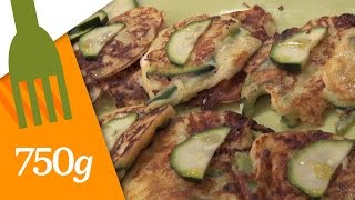 Recette de Galettes de courgette à la feta  750g [upl. by Nnaed]