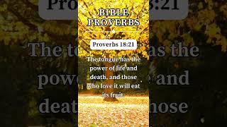 Proverbs 1821 🙏 short prayer proverbs [upl. by Bohun]