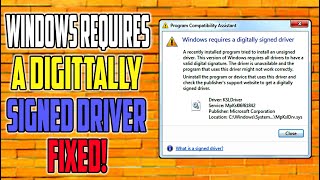 Windows requires a digitally signed driver  FIX  Windows 7 [upl. by Rosabella]