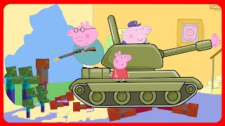 Peppa Pig vs Zombies Part 5 Cartoon parody [upl. by Sarette]