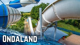 HUGE WATERPARK IN ITALY Ondaland Acquapark All Slides POV [upl. by Annaliese643]