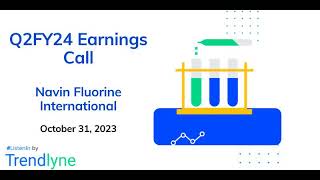 Navin Fluorine International Earnings Call for Q2FY24 [upl. by Janaye]