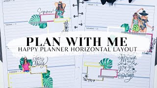 PLAN WITH ME 📒  HAPPY PLANNER HORIZONTAL LAYOUT  RONGRONG amp LEAVES  AUG 16  22 [upl. by Kappel]