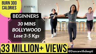 30 mins BEGINNERS Workout  Lose 35 kgs in 1 month  BOLLYWOOD Dance Fitness Workout  25 [upl. by Airamesor]