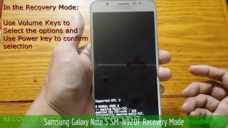 Samsung Galaxy Note 5 SMN920F Recovery Mode [upl. by Sirromed699]