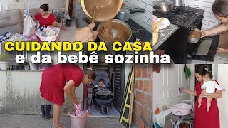 Cuidando da casa e da bebê sozinha alguns dias comigo [upl. by Oriole553]