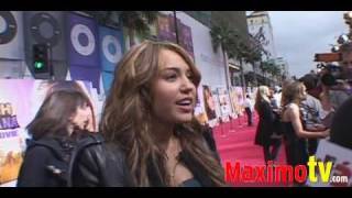 Miley Cyrus at Hannah Montana The Movie PREMIERE [upl. by Pearman130]