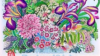 Floribunda Coloring Book  Time Lapsed Coloring 3 [upl. by Notelrac]