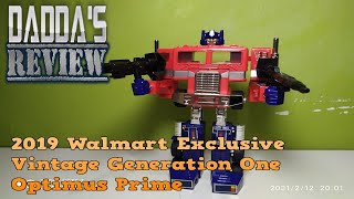 DADDAS REVIEW  2019 WALMARTEXCLUSIVE REISSUE  VINTAGE G1 OPTIMUS PRIME [upl. by Davita]