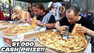 1000 Pizza Eating Contest vs Kate Ovens and Other Top Eaters [upl. by Benn504]