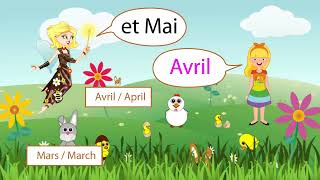 French Seasons and Months Song Les saisons et mois en Français  Learning French for children [upl. by Anertac]