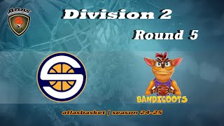 Atlasbasket  Div 2Round 5  GIN SUPERTONICS vs BANDICOOTS [upl. by Bollinger]