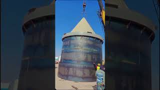 Cement Silo is Ready for installation foryou asphaltplant youtubeshorts growyourchannel [upl. by Asselam]