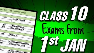 Class 10 DATESHEET Exams from 1st January 2025⚠️ [upl. by Eel]