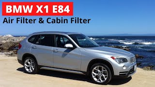 2014 BMW X1 xDrive35i  Air Filter amp Cabin Filter Change [upl. by Iago]