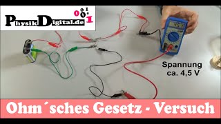 Ohmsches Gesetz  Experiment [upl. by Nnaeinahpets495]