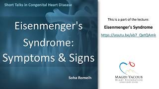 Eisenmengers Syndrome Symptoms and Signs  Soha Romeih [upl. by Ruthie]