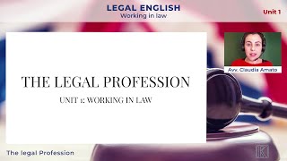 Legal English  Unit 1  A The legal profession [upl. by Demmahom]