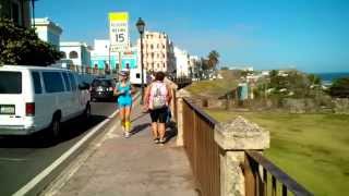 El Malecon boardwalk in San JuanPuerto Rico [upl. by Aerdnna]