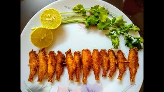 Fresh Fish Fry Recipe  White Sardine  Veloori [upl. by Lalaj]