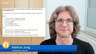 Vom Berufsverband BDP neu anerkannte PsychologieFernstudiengänge  News  Chat  LiveVlog 012 [upl. by Baudoin186]